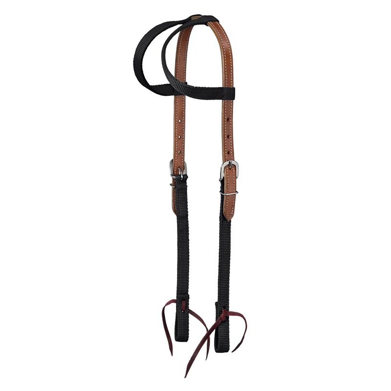 Tough1 Premium Nylon Double Ear Headstall Black