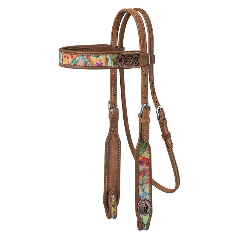 Tough1 Cactus Print Mini Browband Headstall