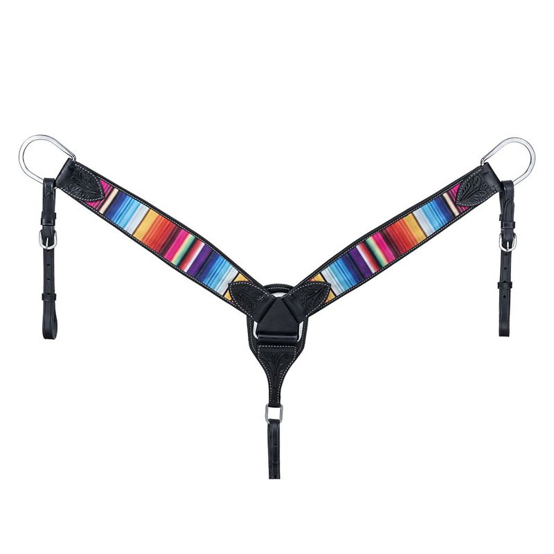 Tough1 Serape Print Mini Breastcollar Black