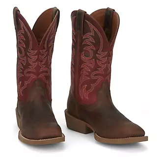 Justin Mens Stampede Syrup Sq Toe Boots