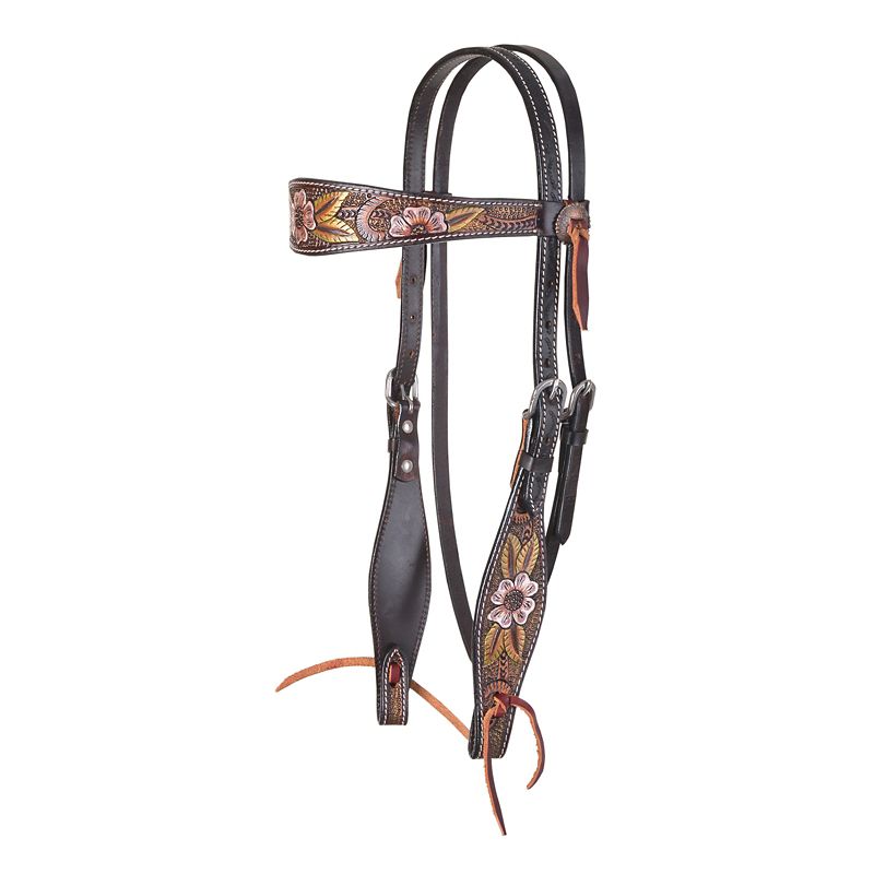 Circle Y Dogwood Flower Browband Headstall