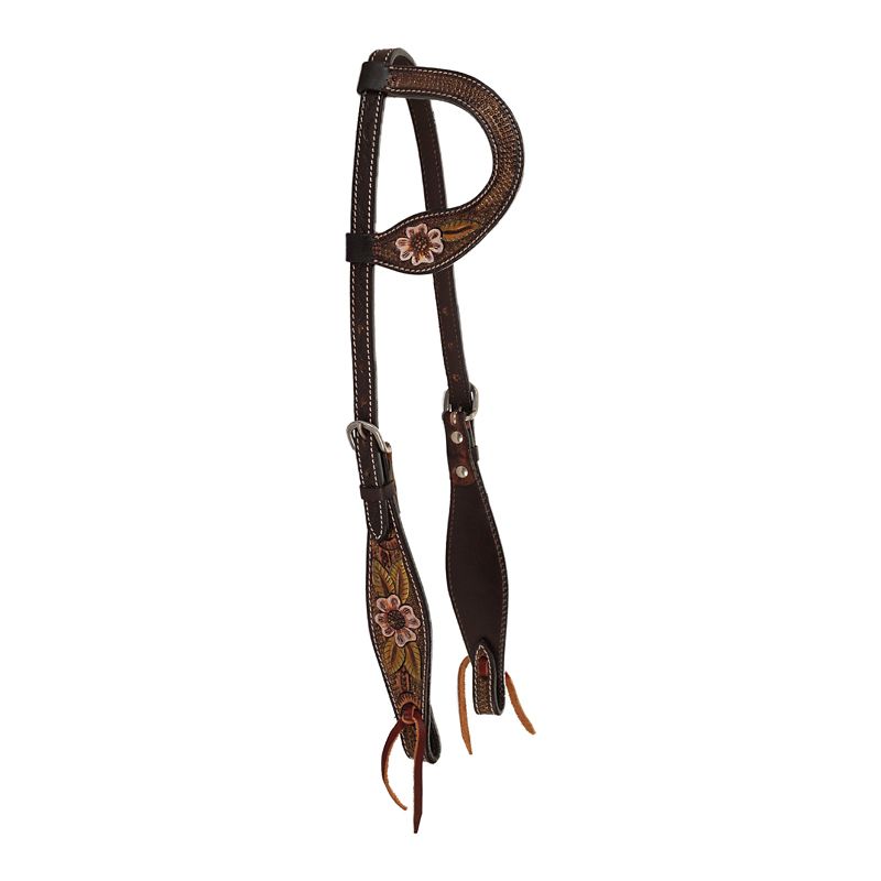 1013-17-SC Circle Y Dogwood Flower One Ear Headstall sku 1013-17-SC