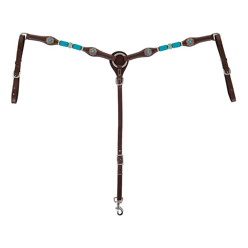 Circle Y Turquoise Roundup Breast Collar