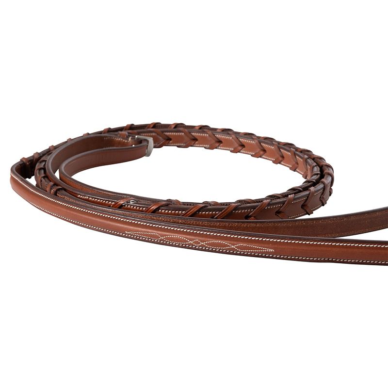 Huntley Fancy Stitch Rubber Laced Rein Australian