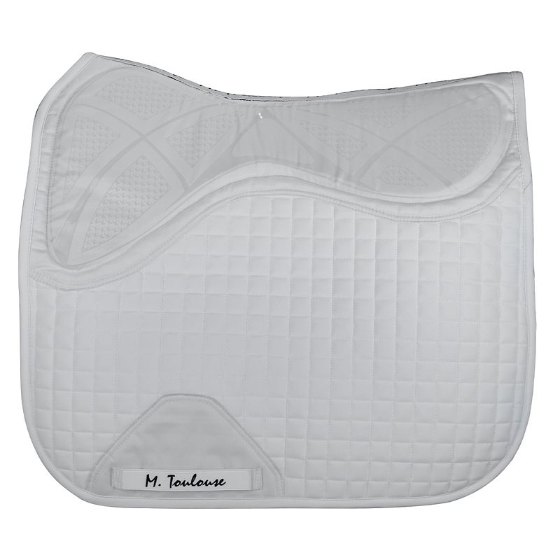 4017W M. Toulouse Pro Comfort Flo Dressage Pad White sku 4017W