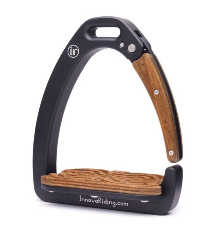 Innova Aria 4.75 Inch Stirrups Black/Dk Wood