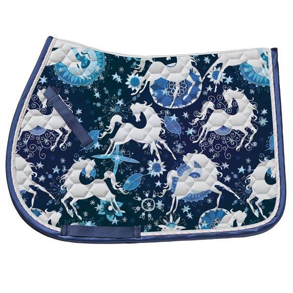 Ovation Altitude Print Pony Saddle Pd Blue Horses