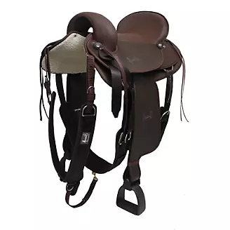 Mesace Brown Hornless Saddle with Skirt