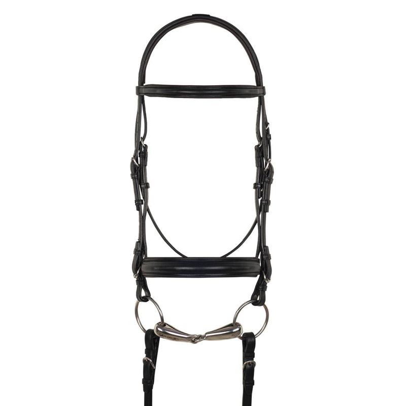 Aramas Plain Raised Padded Bridle Cob Black/Black