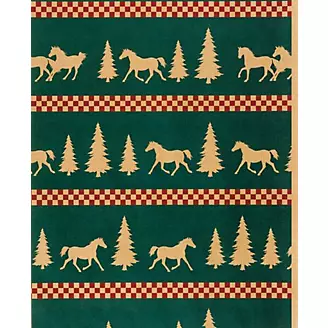 Forest Frolic Holiday Horse Gift Wrap