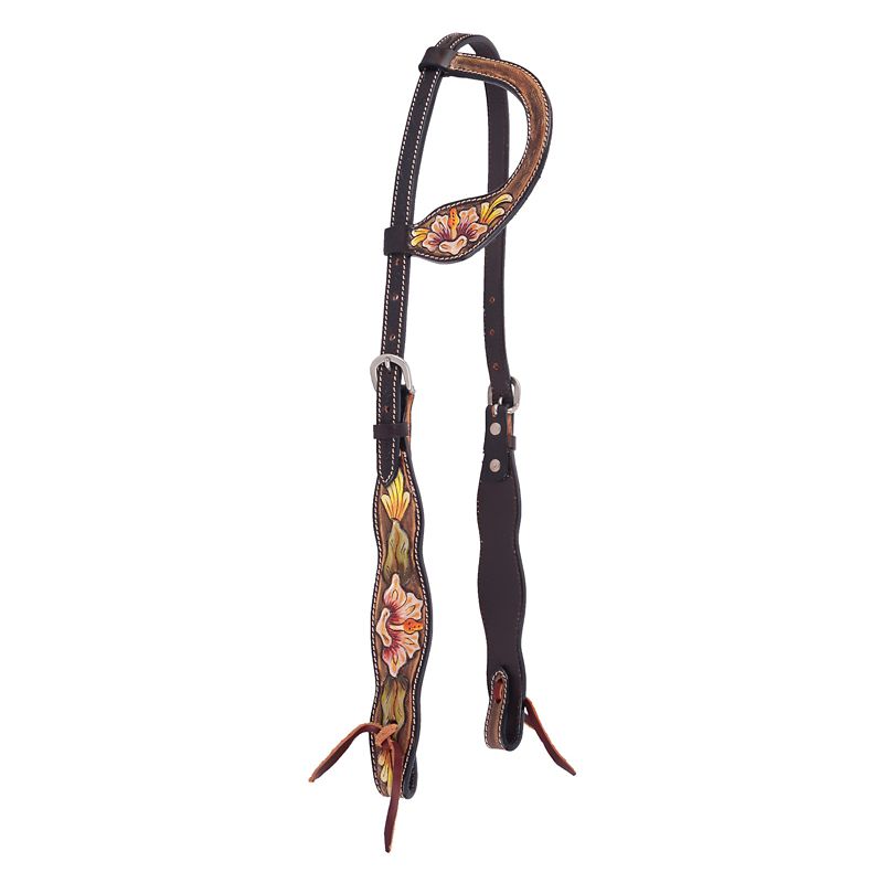 1014-17-SC Circle Y Texas Grace One Ear Headstall Brown sku 1014-17-SC