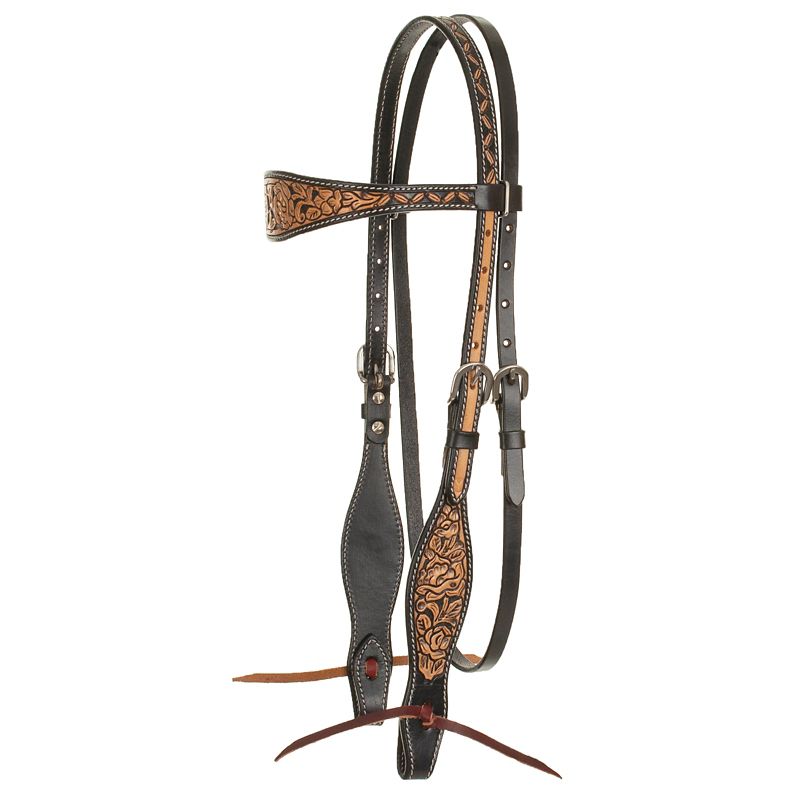 Circle Y Blooming Wild Browband Headstall Brown