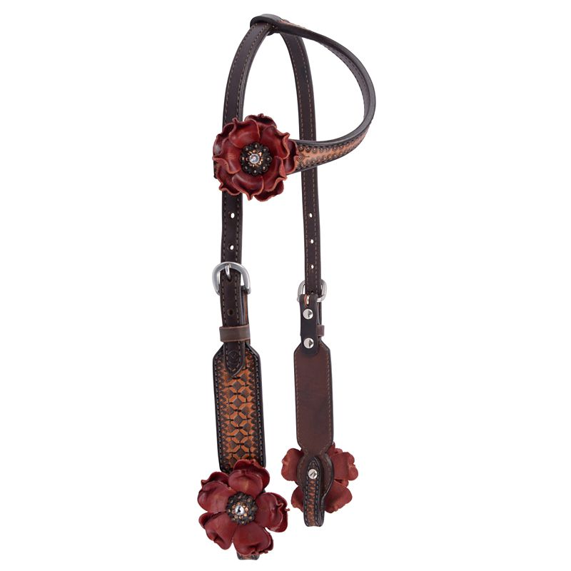 Circle Y Sarah Rose Vintage OneEar Headstall Brown