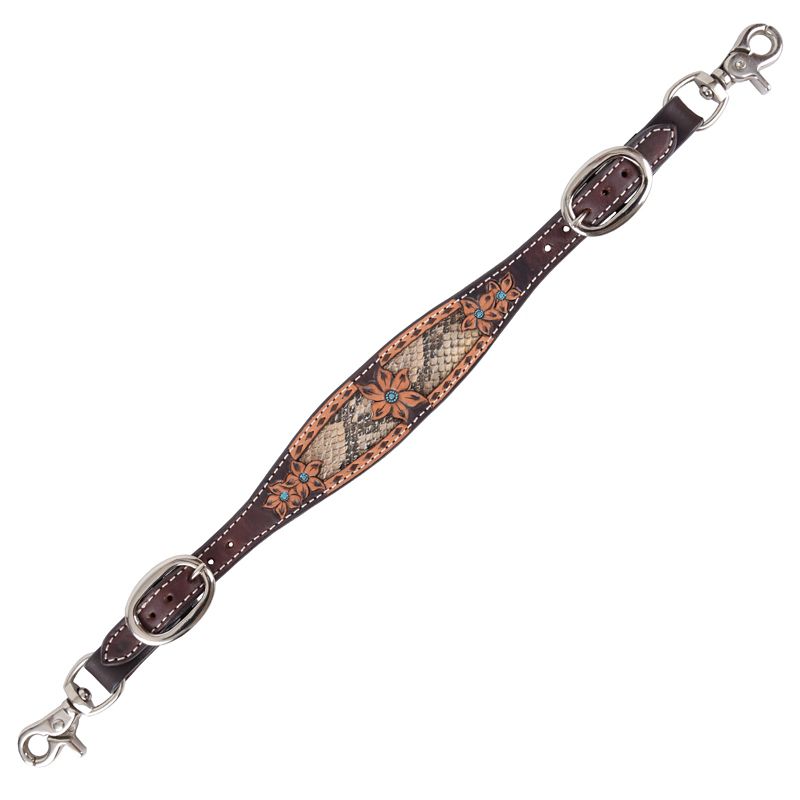 1039-45-SV Circle Y Python Pass Wither Strap Brown sku 1039-45-SV