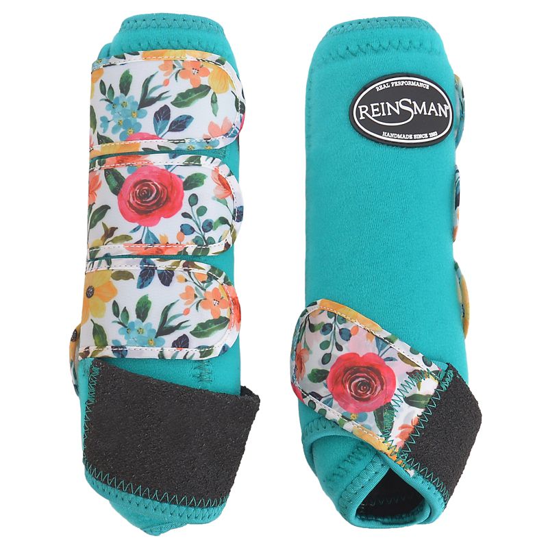 Reinsman Print Sport Boots 2-Pack S Aqua Floral