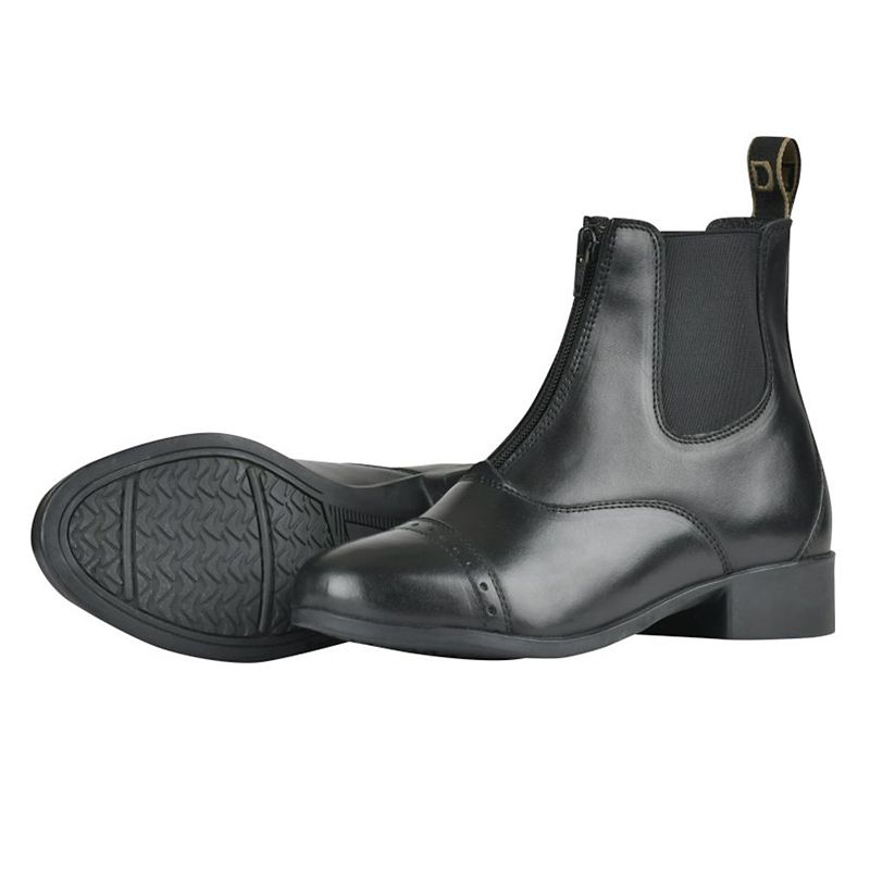 Bottes D'écurie Dublin Foundation Zip Paddock II - Cuir Pleine Fleur, Fermeture éclair YKK, Semelle Caoutchouc