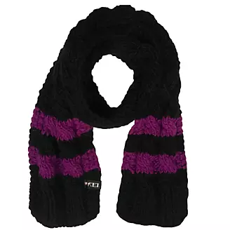 Ariat Ladies FEI Cable Knit Scarf Black/Purple