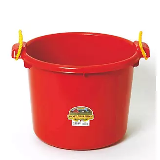 Brower MBH5RLB Insulated Horse Feed/Water 5 Gallon Bucket Holder with Cover, Red