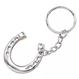 Gift Corral Key Ring Small Horseshoe Bk/Wh