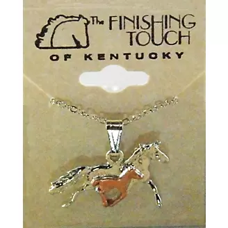 Finishing Touch 2Tone Mare And Foal Necklace
