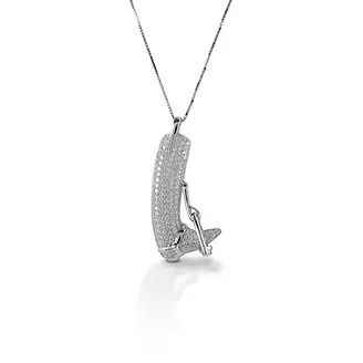 Kelly Herd .925 Sterling Pave English Boot Pendant
