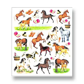 Horses And Apples Stickers Black/White