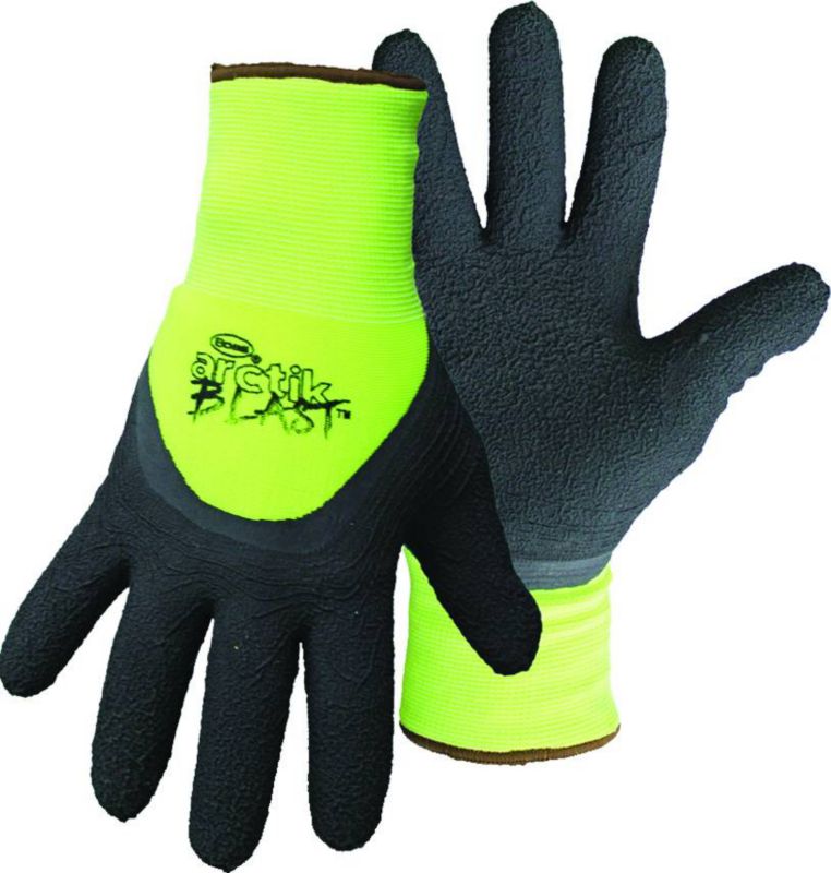 HighVis Textured Latex Palm Glove Large Bk/Gr -  BRADLEY CALDWELL, INC, 656710