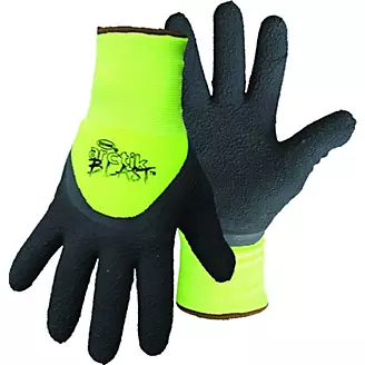 HighVis Textured Latex Palm Glove Large Bk/Gr