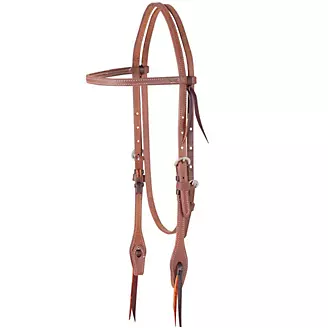 Stitched Harness Leather Browband Headstall 1/2 Br