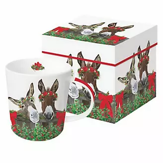 Best Buds Holiday Burros/Donkey Boxed Mug 13.5 oz