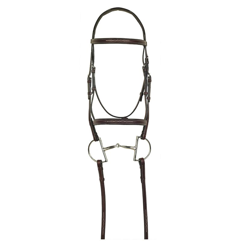 Aramas Fancy Raised Bridle/Reins Full Chocolate