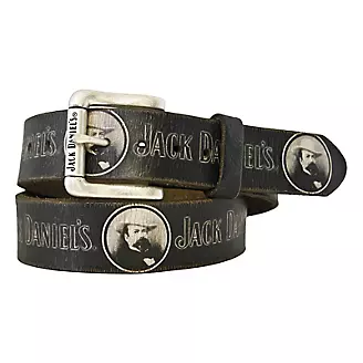 Jack Daniels Vintage Cameo Leather Belt