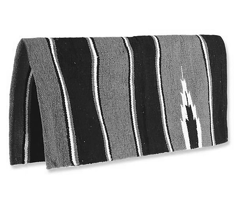 Jacks Acrylic Cotton Navajo Blanket 30x60 Gray