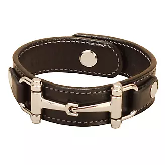 Tory Leather Bracelet With Snaffle Bits And Stud