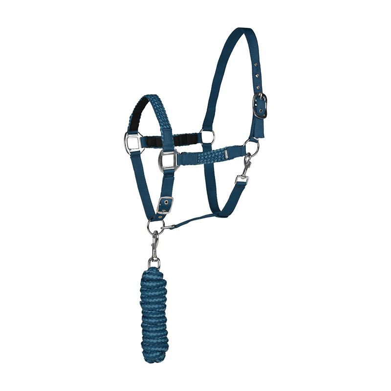 Horze Chicago Halter and Lead Rope Cob Blue