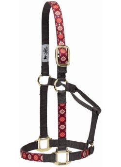 Gatsby Engraved Leather Halter with Snap 