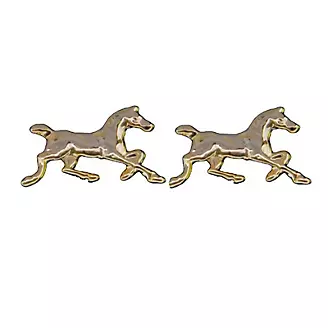 Exselle Running Horse Earrings Gold Plate