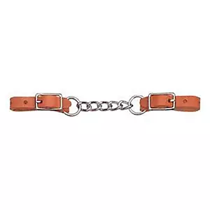 Weaver Bridle Leather Double Flat Link Chain Curb Strap