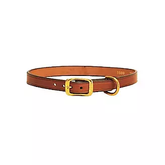 Tory Plain Creased Dog Collar 16in Bk/Gry