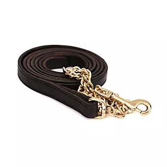 Perris 6Ft Leather 3/4 Inch Lead with Chain