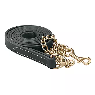 Perris 7Ft Leather Lead with Chain