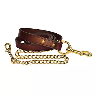 Perris 7Ft Dual Leather Lead w/Chain and Snap