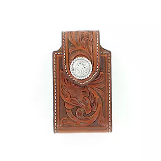 M F Western Floral Round Concho Iphone Case