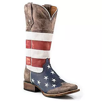 Roper Ladies American West Boot 10 Red/White/Blue