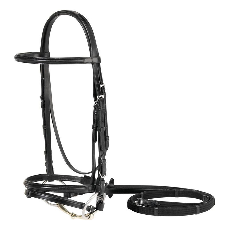 Vespucci Plain Raised Dressage Bridle Cob