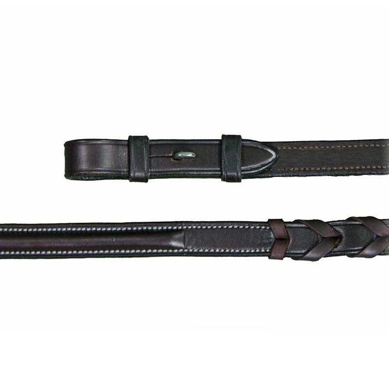 Vespucci 54 Inch Brown Plain Raised Laced Reins