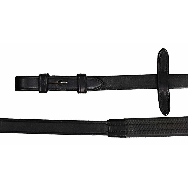 Vespucci 54 Inch Black Rubber Reins w/Hookstuds