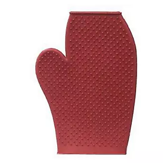 Rubber Grooming Mitt Red