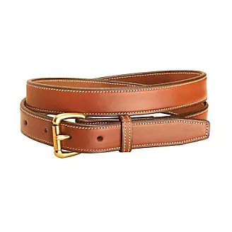 Tory Leather 1In Stitched Belt W/Brass Buckle