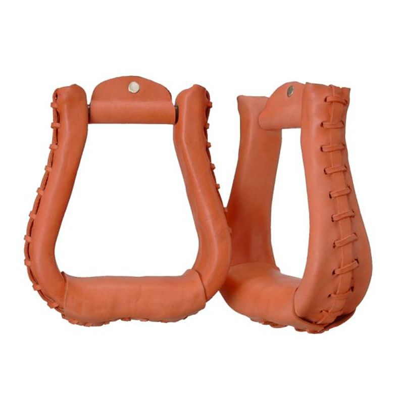 Royal King Bell Bottom Stirrups Rawhide Laced